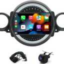 9" IPS Touchscreen Car Stereo Radio fit for Mini Cooper R56 2007 2008 2009 2010 2011 2012 2013 2014, Android Car Navigation Stereo Dash Kit Multimedia Player Navigation Unit