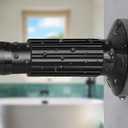 Tension Shower Curtain Rod 51-126In(4.25-10.5Ft), Long Shower Curtain Rod No Drilling for Window or Bathroom Patio, Adjustable Spring Shower Rod, Easy to Install Never Rust Rod Diameter 1.26Inch-Black