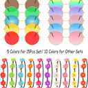 Morcheiong 60 Pcs Hippie Accessory Set Includes Multicolor Daisy Flower Headbands, Round Sunglasses and Peace Sign Necklaces for 60s 70s Party Supplies