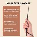 Tonsil Tech Tonsil Stone Remover Tool - Tonsil Stones Removal Kit - Made in USA (Small, Medium, & Large, Black)