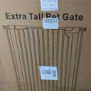 Fairy Baby 51.18" Extra Tall Cat Gate for Doorway, 29.5"-40.5" Extra Wide Pet Gate Dog Barrier Indoor for Cats Dogs, Kid Puppy Dog Gate No Jumping Over & No Climb, Metal Child Safety Proof Gate, Black