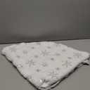 CHICHIC 48 Inch Large Christmas Tree Skirt White Tree Skirt Xmas Faux Fur Tree Skirts Christmas Decorations for Holiday Tree Ornaments Christmas Party Home Decorations with Sequin Silver Snowflakes