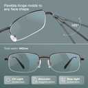 NOVIVON 2.0 Metal Reading Glasses Men - Durable Readers with Blue Light Filtering - Clear Vision