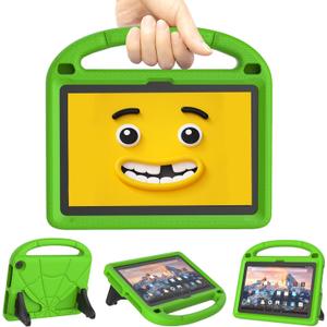 Kids Tablet Case for 8in TabletsNot Fit for iPad Onn 8 inch Tablets, Patamiyari Lightweight Shockproof Kids Case with Handle Stand -Green
