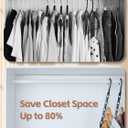 HOUSE DAY Black Magic Space Saving Hangers 10 Pack, Premium Smart Hanger Hooks, Sturdy Cascading Hangers with 5 Holes for Heavy Clothes, Closet Organizers and Storage, College Dorm Room Essentials