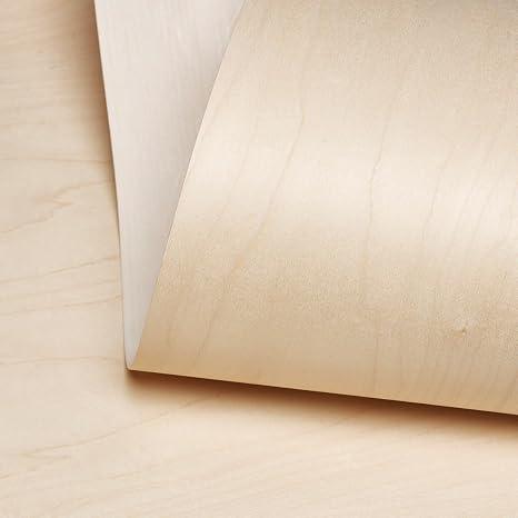 Edge Supply Maple Wood Veneer Sheet Flat Cut, 24” x 48”, Non Glued, 10 mil Paper Back, “A” Grade Veneer Face – Easy to Apply Maple Veneer Sheet – Veneer Sheets for Restoration of Furniture