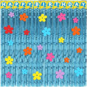2 x Epakh 39 Pcs Cartoon Sponge Party Decorations Sponge 25th Birthday Decorations Includes 24 Pieces Paper Cards Decor 13 Pcs Happy Birthday Banner 2 Pieces Foil Fringe Curtain Backdrop for Photo Prop
