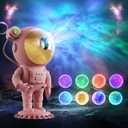 Astronaut Galaxy Star Projector Starry Night Light, Astronaut Projector with Nebula, Timer and Remote Control, Kids Room Decor Aesthetic, for Christmas, Birthdays, Valentine's Day (Pink)