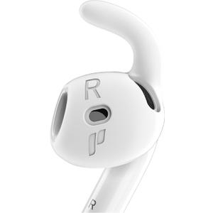 Proof Labs 4 Pairs for AirPods 4 Ear Hooks Covers [Added Storage Pouch] Anti Slip Ear Tips Accessories Compatible with Apple AirPods 4th Generation (White)