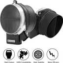 Mass Air Flow Sensor Meter Compatible with Escalade, ESV, 5.3L, 6.0L, 4.8, Chevy Silverado Suburban Escalade Tahoe Yukon GMC Sierra MAF Sensor 99-18, Replace 25318411 25168491 AF10043 (5 Prong)