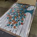 Mofutinpo Tree of Life Wall Art for Living Room, Office, Bedroom & Kitchen - Framed Canvas Painting, 24x48IN (teal)