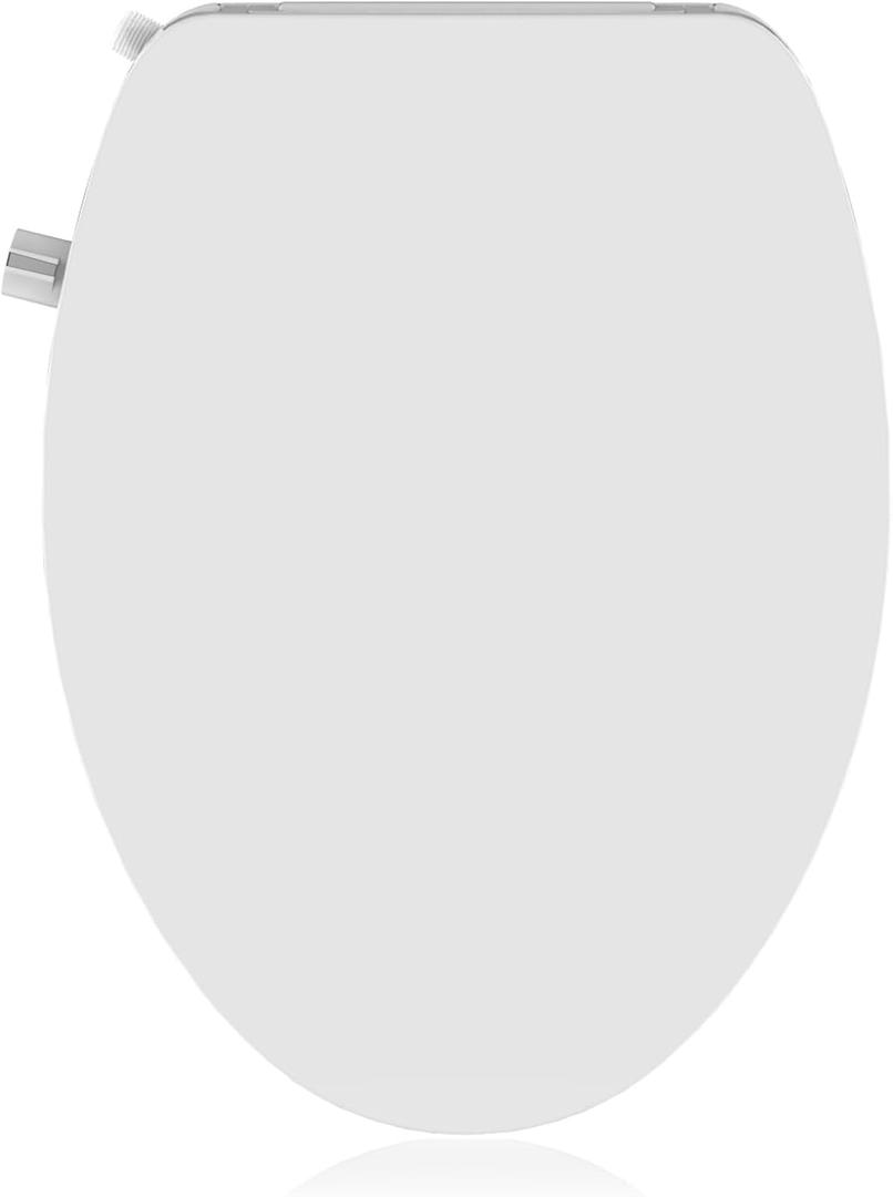 Garvee Non-Electric Bidet Toilet Seat for Round Toilets Dual Nozzle System, Manual Control, Cold Water Bidet Attachment, Easy to Install, White