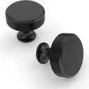 Asidrama 10 Pack Matte Black Kitchen Cabinet Knobs - Knurled Dresser Drawer Cabinet Hardware Aluminum Knobs for Dresser Drawers