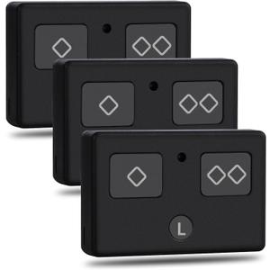 3Pack Gate Opener Remote Replace for AXS1 for AXP1, 3-Button Remote Transmitter Fits Gate Opener for TSS1XP TDS2XP TSS1 TDS2 LDM2 LDM2K HDP1 HDP2 DD2U LSM1 DS1U, with Adjustable Visor Clip