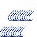 AMHDV Tiny Fishing Hooks with Line, Small Fishing Hook and Leader (Pack of 20) (10# (3.3-6.6lb), Blue)