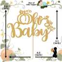 Gold Glitter Pumpkin Oh Baby Cake Topper, Welcome Baby/a Little Pumpkin is On the Way Cake Topper, Halloween Pumpkin Baby Shower/Gender Reveal Party Decorations