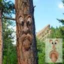 Tree Faces Decor Outdoor, Tree Face Outdoor Statues Old Man Trees Hugger Bark Ghost Yard Art Garden Decoration, Trees Decorations Outdoor for Halloween Easter(Style A)