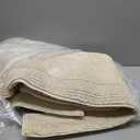 Madison Park Splendor Reversible 100% Cotton Tufted Bathroom Rug-3000 GSM Hotel Quality Luxurious Plush Medium Pile Bath Mat Absorbent, Quick Dry, Shower Room Decor, 24x60 Natural