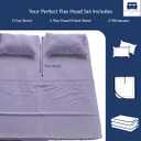 Cottingon 4 Piece Flex Head King Sheet Set, Top 34 Inch Split Sheets for Sleep Number Adjustable Beds, Soft Breathable 100% Egyptian Cotton, Fits Upto 16" Deep Mattress 78"X80"+ 34", Lavender