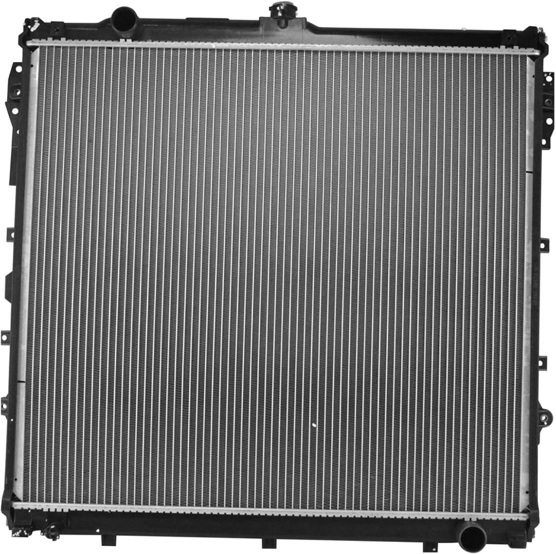 TRQ Radiator 1 Row Aluminum Core Compatible with 2007-2014 Toyota Tundra 5.7L 2010-2014 Tundra 4.6L 2015-2019 Tundra 2008-2009 Sequoia 5.7L 2010-2020 Sequoia