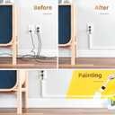 Delamu Cord Hider, 85in Cord Covers for 2-3 Wires on Wall, Self-Adhesive Cable Hider, Paintable Wire Hiders Wire Covers for TV Cords on Wall, Easy Mount Cable Cover Raceway Kit, W0.95 H0.55in, White