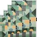 Modern Area Rug 5x7,Ombre Low Pile Rugs,Non-Slip Non-Shedding Bedroom Rug,Indoor Geometric Carpet for Bedroom Kitchen Dining Room Office Home Decor5x7 Green