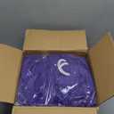 Howhic Pack of 120 Spandex Chair Sashes Bows Stretch Chair Cover Band with Buckle Slider Universal Elastic Chair Ties for Wedding Banquet Party Event Decoration (Purple)