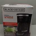 BLACK+DECKER 12-Cup Digital Coffee Maker, Programmable, Washable Basket Filter, Sneak-A-Cup, Auto Brew, Water Window, Keep Hot Plate, Black