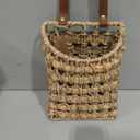 Wall Hanging Pocket Basket Portable Storage Basket Decorative Boho Mounted Organizer Dried Flower Plants Front Door Basket for Garden Farmhouse Home