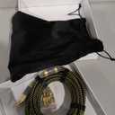 Hi-Fi Speaker Cable 4 Feet, with Banana Plugs and Convertible Gold Plated Y Spade Connectors, (Silver Plated Copper Wire, 16AWG, Multiple Shield, Nylon Braided), for HiFi Sound, Audiophiles