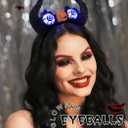 TWINKLEDE Light Up Halloween Headband Devil Horns Hair Accessories for Adult