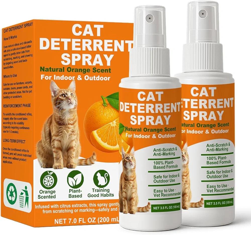 Cat Deterrent Spray, Citrus Spray for Cats, Anti-Scratch & Anti-Marking for Furniture, Sofas & Carpet, Indoor & Outdoor Furniture Protection 7.0 OZ