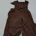 Darong Women's 2 Piece Outfits Lounge Sets Off Shoulder Short Sleeve Tops and High Waisted Wide Leg Pants Tracksuit Sets S 