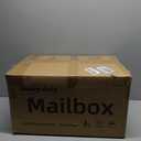 Mailbox,with Mounting Post, 4 Keys,Mailboxes for Outside,Locking Mailbox,Large,Black,Metal Mail Box,Heavy Duty