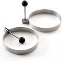 Norpro Stainless Steel Round Egg/Pancake Rings, 3.75", Silver