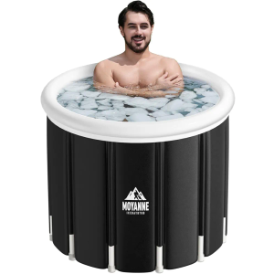 Ice Bath Tub,155 Gallons Inflatable Cold Plunge Tub for Athletes' Recovery - Portable Outdoor Polar Pod Recovery Solution,39.3'' x 29.5''
