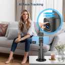 Auto Face Tracking Tripod 360° Rotating Cell Phone Photo and Video Kits Stand, No App, Camera Stand with Remote and Gesture Control, Rechargeable Smart Shooting Stand for Live Recording Tiktok（Black）