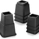 HOLDN STORAGE Adjustable Bed Risers and Furniture Risers-Stackable Bed Lift 3, 5, or 8 Inch-Set of 4 Bed Risers-Heavy Duty-Perfect for College Dorms- Supports up to 1,300 lbsFits Legs up to 2.75 W