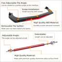 Universal Front Bumper Lip Chin Spoiler Splitter Diffuser Guard Wing Protector Trim Car Body Kit with Adjustable Support Splitter