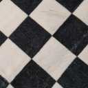 Terrug Black and White Checkered Area Rug for Kitchen,2x6 Runner Rugs Washable with Non Slip for Bedroom, Soft Low Pile Stain Resistance Retro Carpet for Entryway Hallway