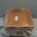 Eccliy 6 Pack Wicker Bread Baskets 15.8 Inch Woven Serving Basket for Gifts, Poly Wicker Storage Rectangle Rattan Display Trays for Bread Food Vegetables Fruit Snacks Tabletop Restaurant Home