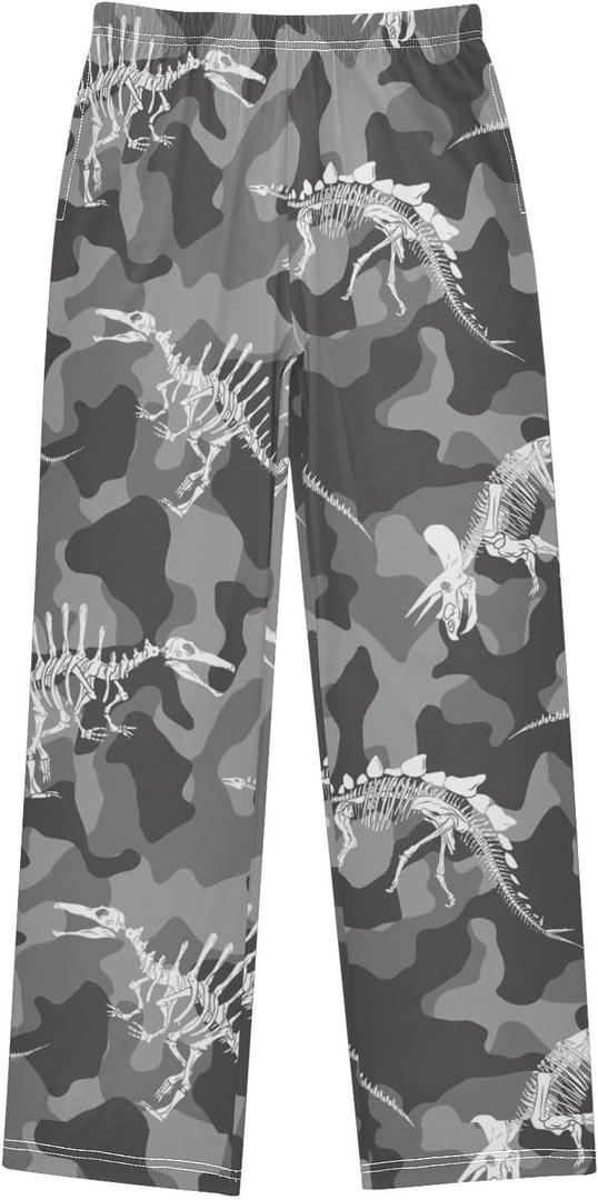 Pajama Pant Lounge Pajama Bottoms Elastic Waistband Sleepwear PJs Sleep Pants (L)