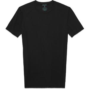 Tommy John Men's Crew Neck Undershirt, Second Skin Fabric, Slim Fit T-Shirt with Stay Tuck Design (X-Large, Black-1 Pack)