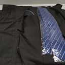 LUPURTY Suits for Men, 3 Piece Men's Suit Slim Fit, Solid Jacket Vest Pants with Tie, One Button Tuxedo Set (4X-Large, Black)