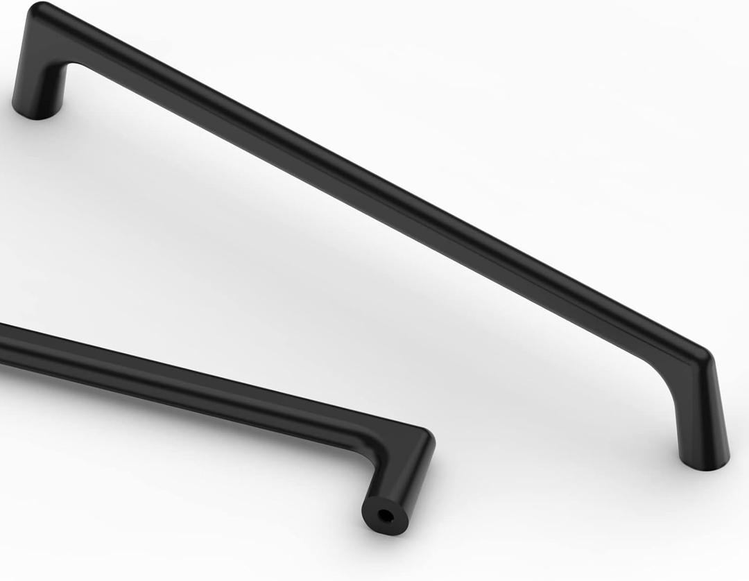 Asidrama 10 Pack 7.5 Inch(192mm) Matte Black Cabinet Pulls Cabinet Handles Cupboard Handles Kitchen Cabinet Hardware for Cupboard Drawer Pulls