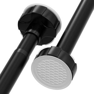 2 Pack Shower Curtain Rod Heavy Duty Tension 48-74 Inch Black