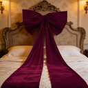 Luxury Giant Velvet Bow Decor Oversized Wall Bow Decorations Bow Decorative for Room Wall Party Birthday Backdrop Baby Shower Decor Front Door Patio Outdoor Wedding Arch