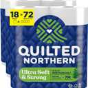 Quilted Northern Ultra Soft & Strong Toilet Paper, 18 Mega Rolls = 72 Regular Rolls, 5X Stronger*, Premium Soft Toilet Tissue
