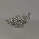 GORAIS Crystal Bride Wedding Hair Comb Silver Bridal Hair Piece Rhinestone Hair Accessories for Women and Girls (Silver)