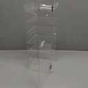 SIKWO Acrylic Belt Organizer with Flap Dust Cover – 7Compartment Clear Storage Case for Belts, Ties & Bow Ties | Closet & Drawer Display Holder for Men & Women